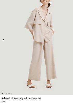 Conjunto de camisa y pantalones de boliche Nap Loungewear calce relajado talla grande **NUEVO CON ETIQUETAS $258** Foto 1 de 4