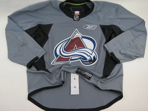 Practice Worn Reebok Colorado Avalanche NHL Pro Stock Hockey Jersey Size 58 Gray Cover
