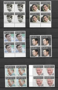 Gibraltar 2018 King Charles 70th birthday complete set MNH blocks of 4 (G493) - Picture 1 of 1