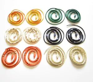 12 NEW COIL SNAKES RAIN FOREST COILED RUBBER SNAKES 36" TOY REPTILE JUNGLE - Picture 1 of 11