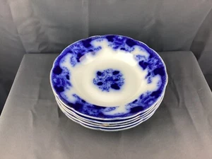Lot/5 Antique John Maddock Sons Roseville Royal Vitreous England Flow Blue Bowl - Picture 1 of 17