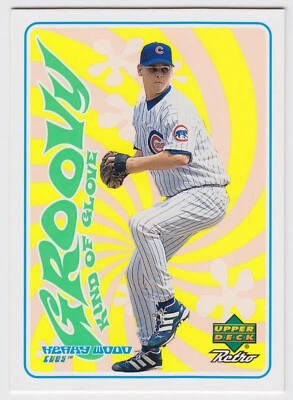 1998 Upper Deck Retro - Groovy Kind of Glove - Kerry Wood - #17 - Cubs - NrMt-Mt Foto 1 de 4