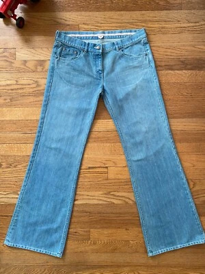 Vaqueros bootcut tiro bajo Y2K FCUK ~ Talla 10 ~ Denim azul claro ~ 34 x 33 ~ En muy buena condición Foto 1 de 4