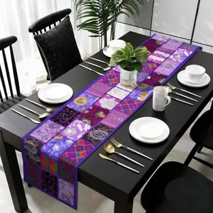 Indian Cotton Patchwork Table Runner Embroidered Dining Table Tapestry 152X45 cm - Picture 1 of 5