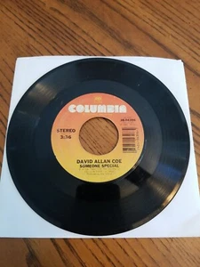 David Allan Coe Mona Lisa Lost Her Smile / Someone Special 7" 45 Columbia Record - Picture 1 of 2