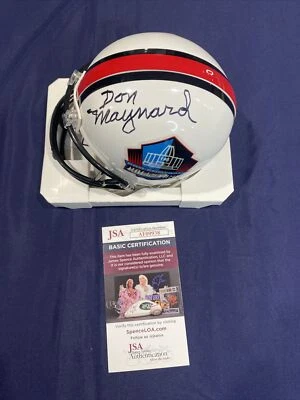 Don Maynard SIGNED Football Hall of Fame Mini Helmet JSA COA AUTOGRAPHED - Image 1 of 4
