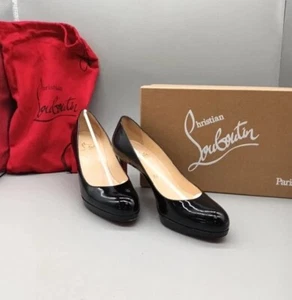Christian Louboutin Simple Pump 85 charol tacón y bolsa antipolvo roja - talla 38EU - Imagen 1 de 8