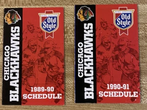1989-90 And 1990-91 Chicago Blackhawks Hockey Schedules - Picture 1 of 2