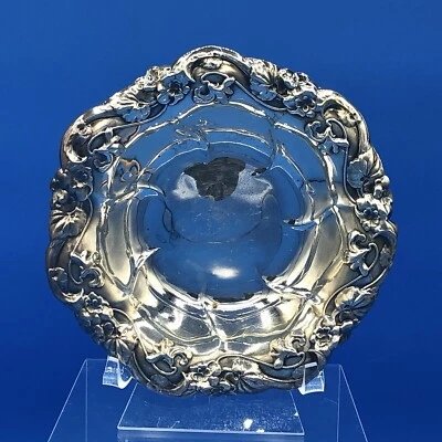 Antique 1905 Whiting Sterling Silver Repousse Violet Fruit Bowl 7000 /b - Image 1 of 4
