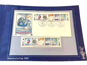 Unique America's Cup in Sailing 1987, 4.5"X9" FDC + Set of 5 stamps #7 (#140) - Picture 1 of 2