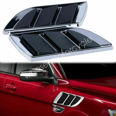2x Front Hood Scoop Bonnet Air Intake Flow Side Fender Vents Decoration Stickers - Image 1 of 4