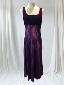 Y2K RAMPAGE Burgunderrot Samt Satin Ballkleid Romantisch Whimsigoth Größe 11 Vintage - Bild 1 von 13