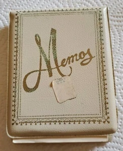 Vintage Pocket Memo Book Paper Holder Notes Notepad vinyl Vintage Old Preowned - Picture 1 of 12