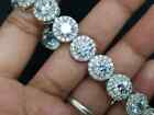Bracelet de tennis de mariage halo en diamant 20 ct créé en laboratoire or blanc 14 carats