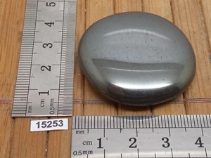 Hämatit Natur Flachstein Kiesel 52,3g AB QUALITÄT Anti Schmerzen Menstruation - Bild 1 von 3