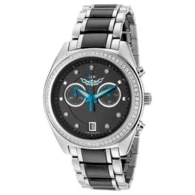 RELOJ ISW CRONÓGRAFO MUJER CARA NEGRA ISW-1007-04 FECHA RESISTENTE AL AGUA ¡GUAU! Foto 1 de 4