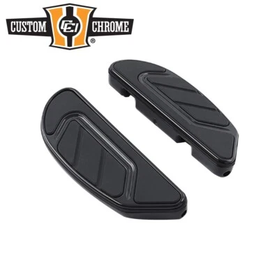 Estriberas traseras de pasajeros negras brillantes aptas para Harley Touring Softail Dyna #27 Foto 1 de 4