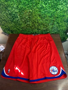 2011-12 Philadelphia 76ers Basketball adidas Issued Game Shorts Red Size 5XL+4 - Picture 1 of 5
