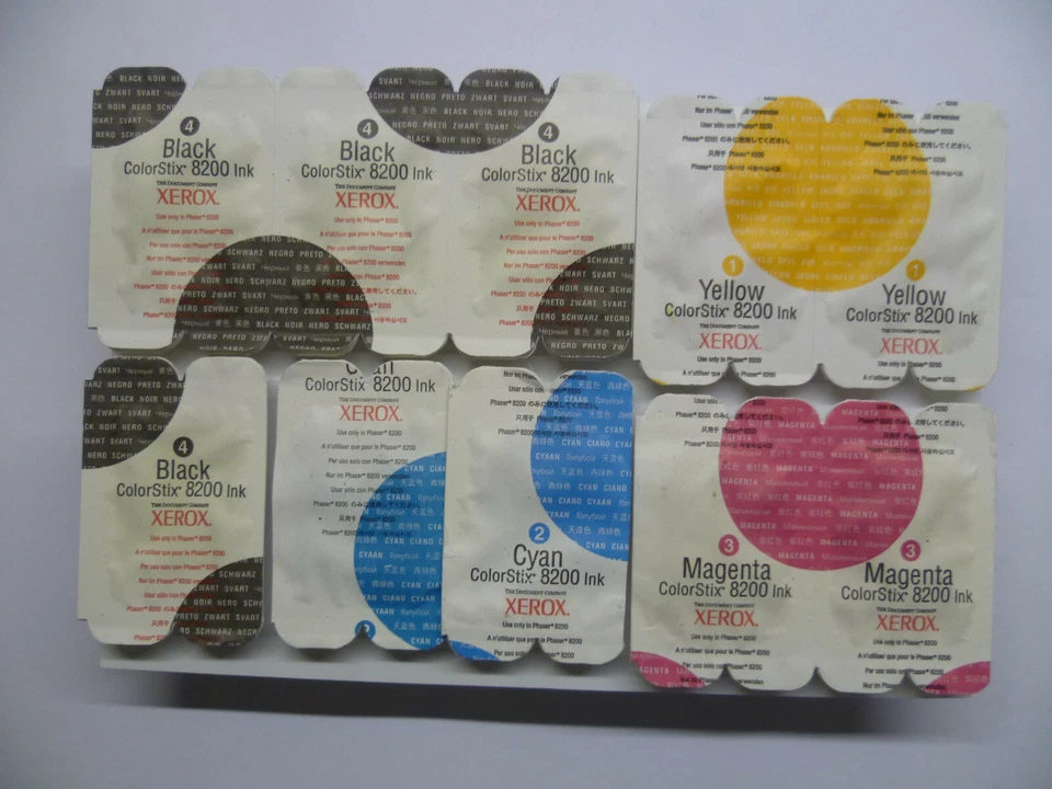 Original Xerox Tektronik Ink ColorStix Phaser 10 Stix 4 Farben SIehe Foto - Bild 1 von 1