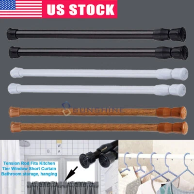 Barra de cortina de ducha industrial | Resorte de tensión de plástico de acero antideslizante y resistente al óxido Foto 1 de 4