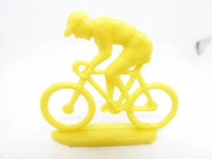 CYCLISTE VELO / RIDER / BIKE - JAUNE / YELLOW - PLASTIQUE / PLASTIC - J5 - Picture 1 of 4