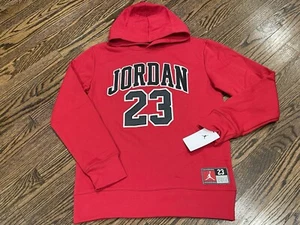 ✅ $55 Michael Air Jordan Brand Nike Boys L Hoodie Red Jumpman Sweatshirt NWT 💯 - Picture 1 of 6