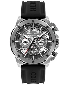 Kenneth Cole New York KCWGO2105101 Chronograph Black Resin Strap Men's Watch NEW - Picture 1 of 4