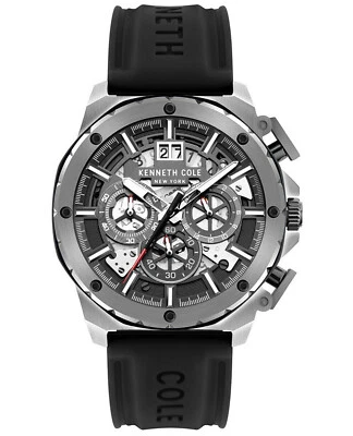 Reloj para hombre Kenneth Cole New York KCWGO2105101 cronógrafo correa de resina negra NUEVO Foto 1 de 4