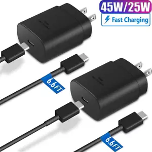 Cargador de pared 45W PD tipo USB C cargador súper rápido cable de 6 pies para Samsung S22 S21+ - Imagen 1 de 18