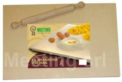 TAVOLA PER PASTA FRESCA SPIANATOIA 75X50 CON MATTARELLO LEGNO MULTISTRATO 92025 - Immagine 1 di 2