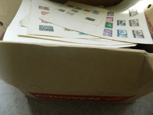 8.8KG WORLD LOT IN LARGE BOX STAMPS IN ALBUMS & LOOSE PAGES (ALL PERIODS) - Picture 1 of 24