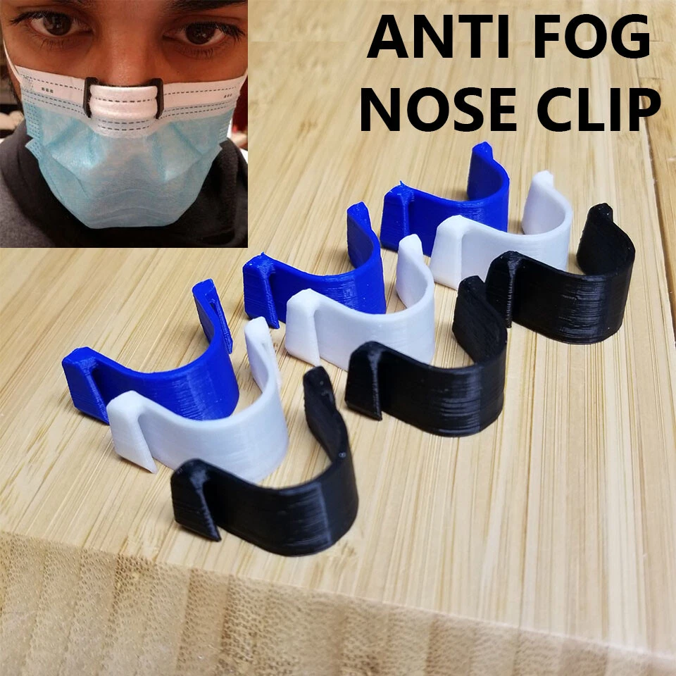 Clips para nariz antiniebla 9 clips azul, negro y blanco protección facial usuarios de gafas Foto 1 de 1