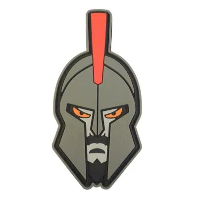spartan helmet warrior molon labe PVC rubber morale army milspec hook patch - Image 1 of 4