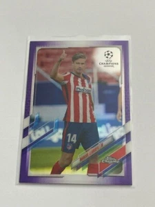 Topps UCL Chrome 20-21 Atletico Madrid Marcos Llorente Purple Refractor /250 - Bild 1 von 2