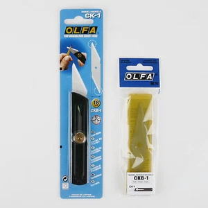 OLFA Craft Knife CK-1 Stainless Steel Blade DIY Cutter + 2 Spare Blades Set - Picture 1 of 5