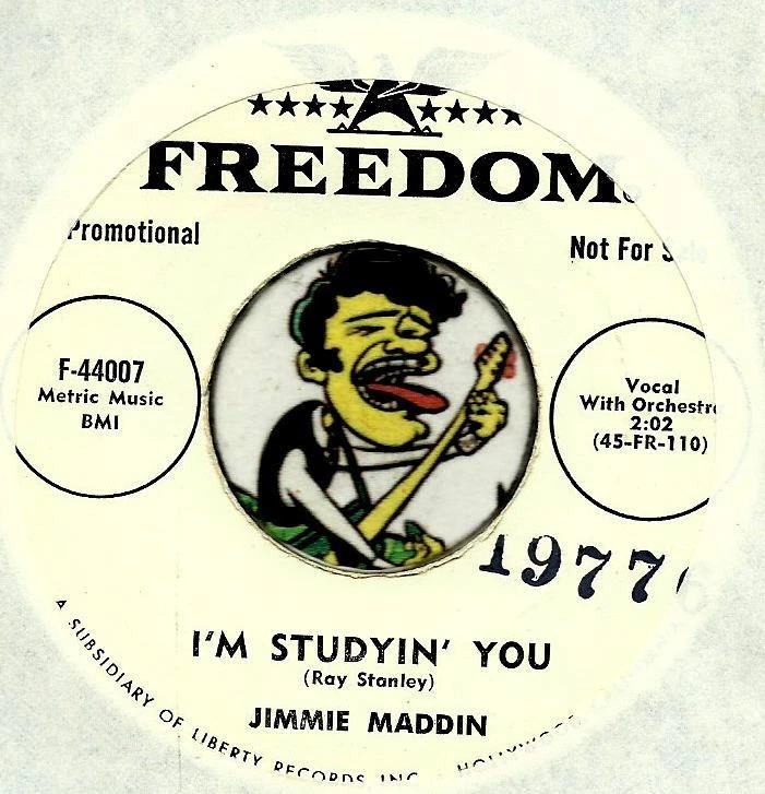 JIMMIE MADDIN I'M STUDYIN YOU ROCKABILLY BOPPER PROMO 45 RPM RECORD - Image 1 of 1