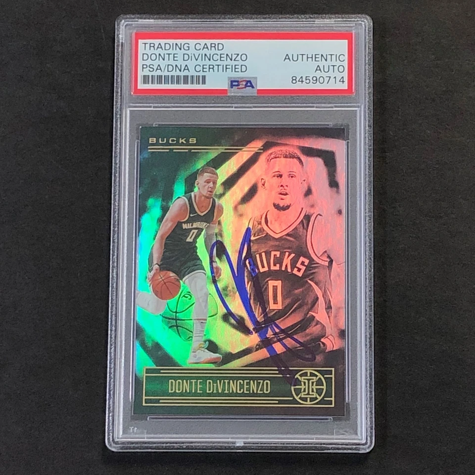 2020-21 Panini Illusions #87 DONTE DIVINCENZO Signed Card AUTO PSA/DNA Slabbed B - Image 1 of 2