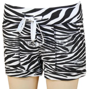 PANTALONCINI DONNA CONVERSE XL 48 ZEBRATI BIANCO NERO WOMAN SHORTS 4ED606 ZEBRA - Foto 1 di 2