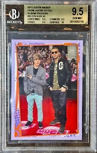 2011 Panini Justin Bieber & Drake Sticker #33 Rookie RC BGS 9.5 Gem Mint - Picture 1 of 2