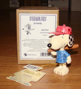 Peanuts by Jim Shore, SNOOPY playing BASEBALL (6007961) Batter Up, Miniature - Picture 1 of 12