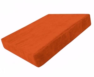 ma16t Orange Chenille 3D Box Thick Sofa Seat Cushion Cover*Custom Size* - Picture 1 of 6