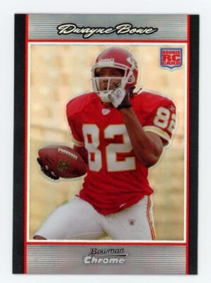 2007 Bowman Chrome Dwayne Bowe Rookie Refactor Kansas City Chiefs #BC78 RC - Image 1 of 2