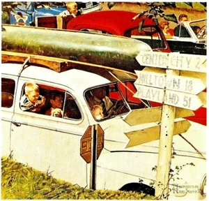 NORMAN ROCKWELL "CROCEVIA LA DOMENICA" ~ (AMERICANA / ARTE POPOLARE) ~ #45 - Foto 1 di 2