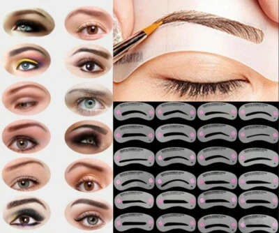 48 x Vorlage Augenbrauen Schablone Schablonen wiederverwendbar Stencils Template - Bild 1 von 3