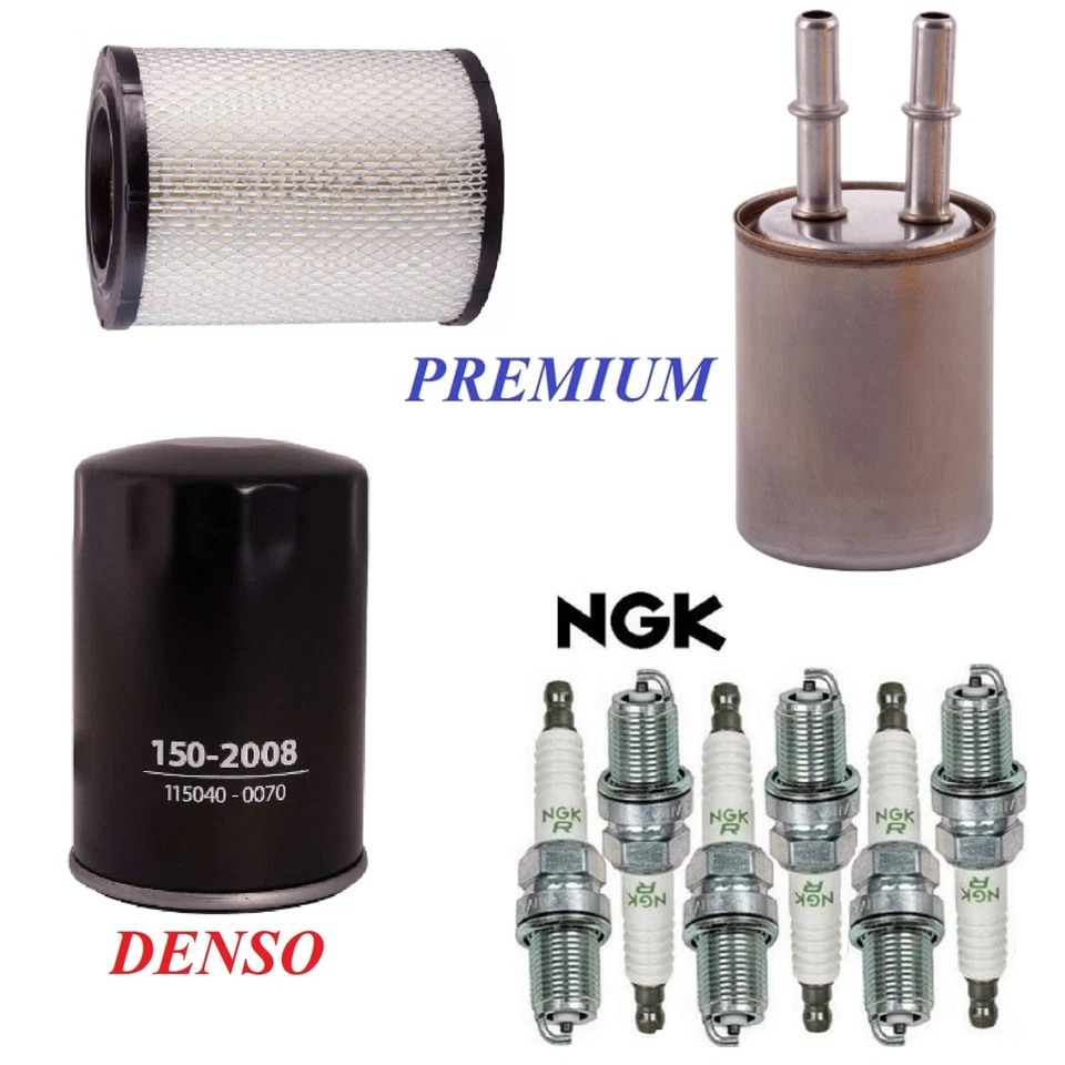 Kit de puesta a punto aire aceite filtros combustible bujías para GMC ENVIY XUV L6 4,2 L 2004 Foto 1 de 1
