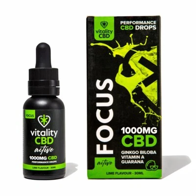 VITALITY CBD CBD Sports Supplement Lime Flavour Strength 500mg-2000mg PURE CBD Vegan 30ml MMA