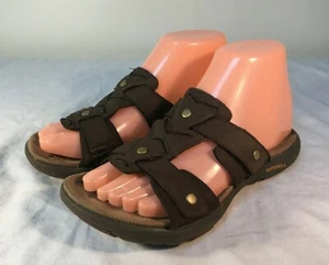 ✅ Merrell Adhera Slide Sandals Women's Brown Leather Slip On Comfort - US 6 - Picture 1 of 6