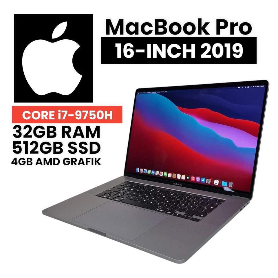 Apple Macbook Pro 16 2019 / i7-9750H/32GB RAM/512GB SSD #MA3 - Photo 1/4