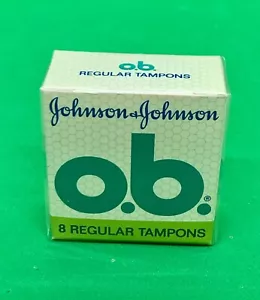 Tampones De Colección Años 70 Nuevo de Lote Antiguo Sellado Johnson & Johnson ob o.b. 8 Reg Movie Prop Staging - Imagen 1 de 4