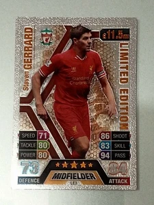 STEVEN GERRARD - MATCH ATTAX 2013/14 - LIMITED EDITION BRONZE - Foto 1 di 1